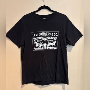 Levi's Black Graphic Signature T-shirt, Men’s size L
